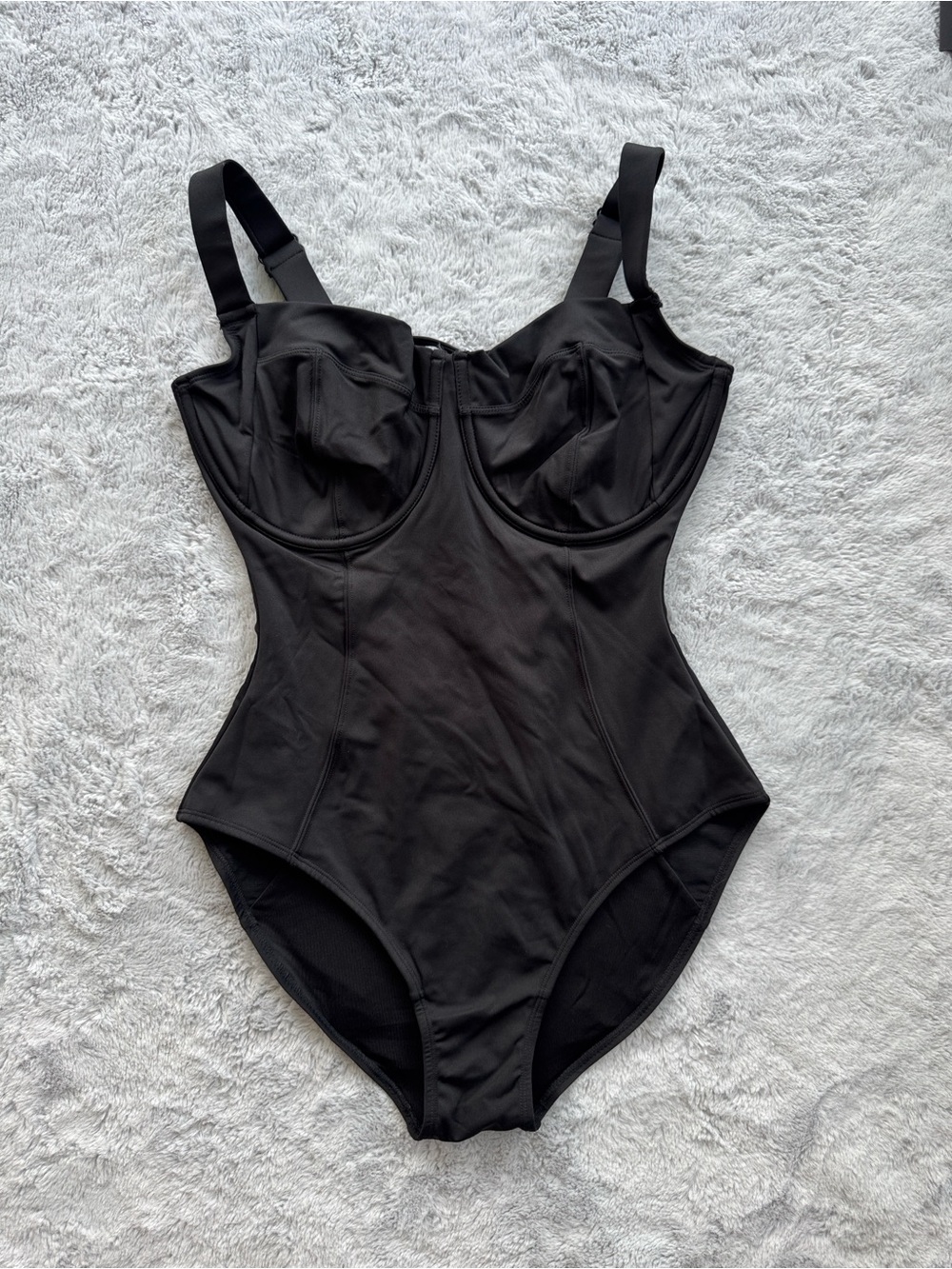 TA3 Lifty NWOT Snatched Waist Corset Swimsuit Black Medium Short